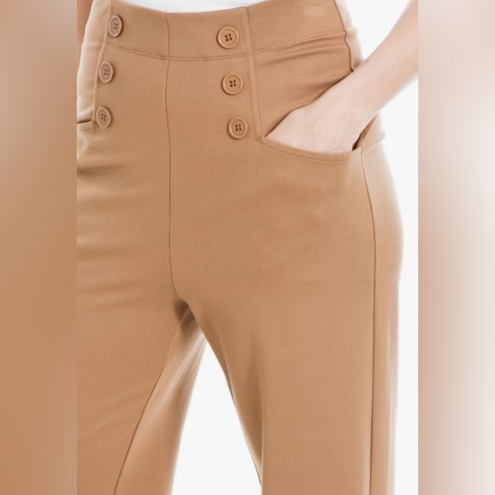 Max Studio Wide Leg Sailor Pants - Picture 3 of 9